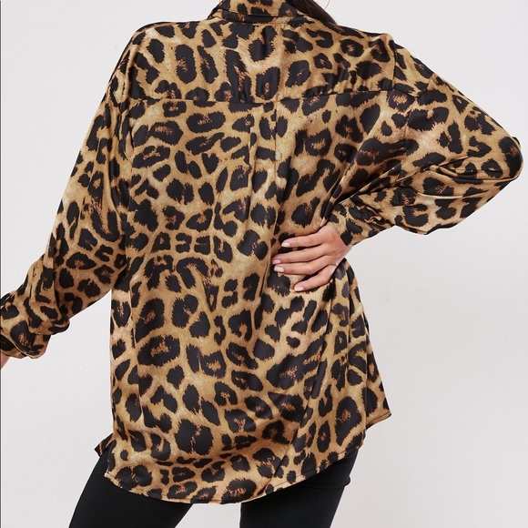 bronze extreme oversized satin shirt - Picture 4 of 6